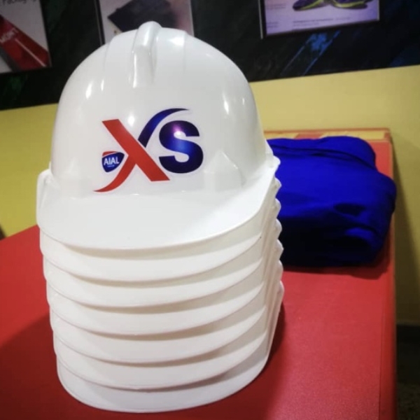 branded helmet
