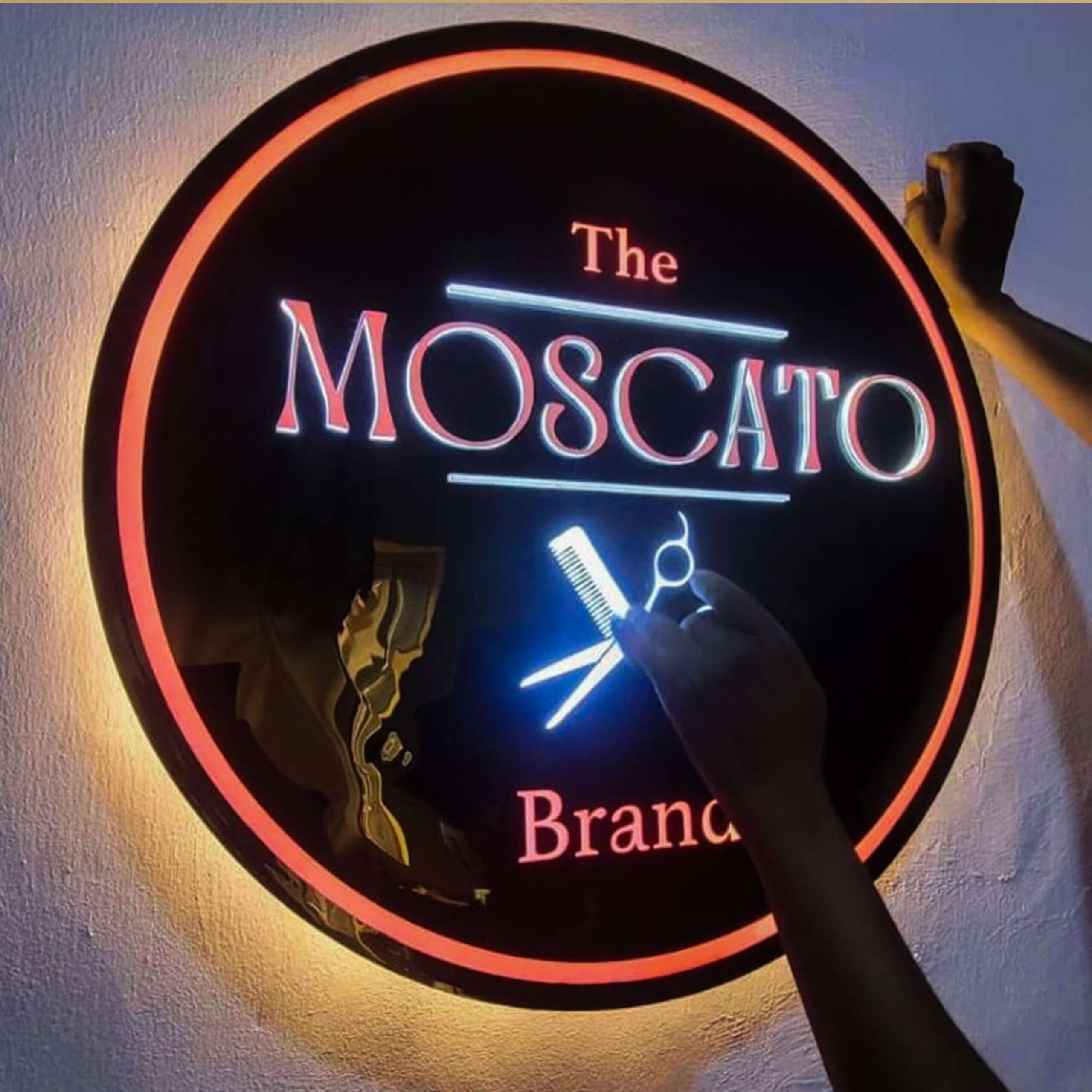 SALON WALL LOGO LIGHTING