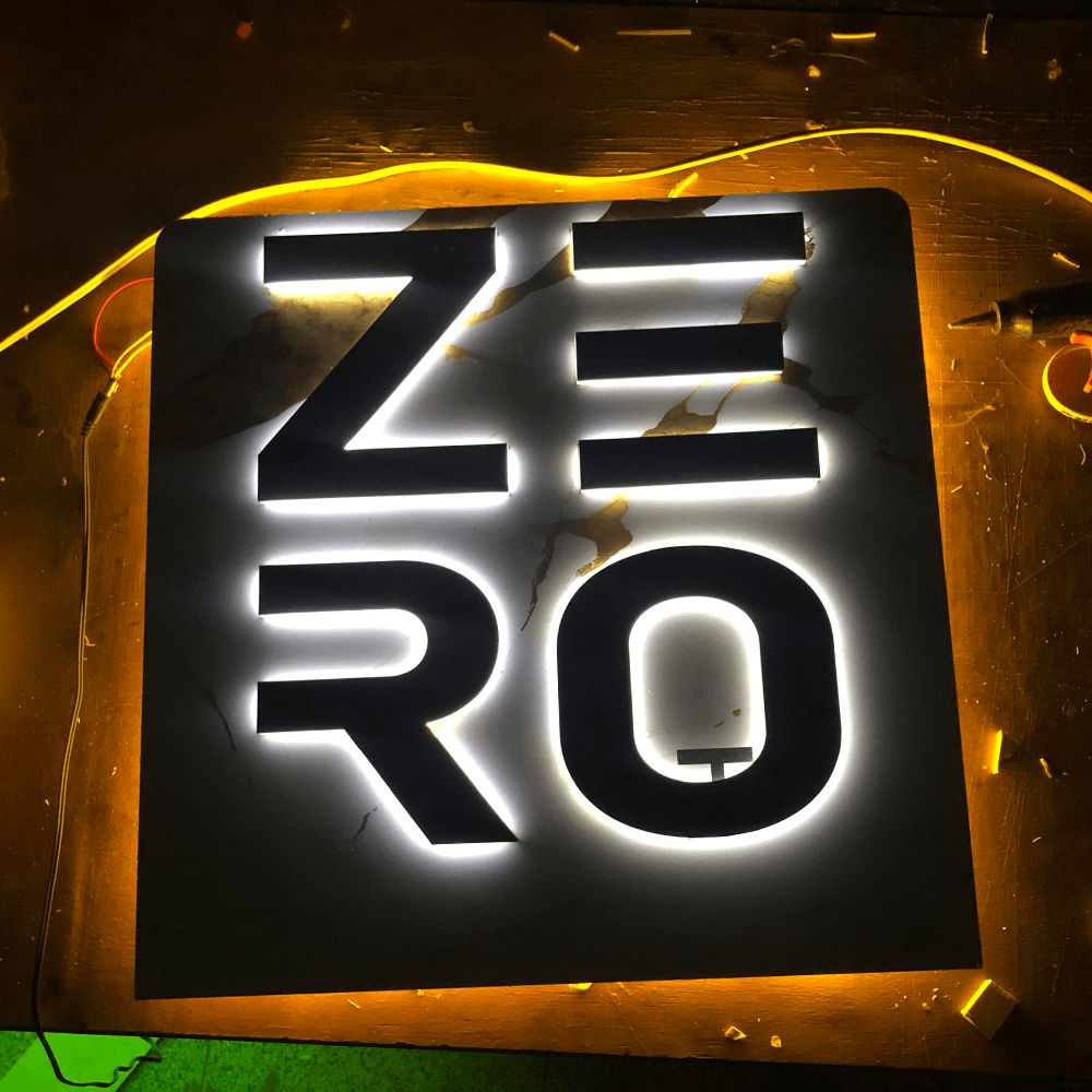 ZERO CLOTHING backlight 3d signage