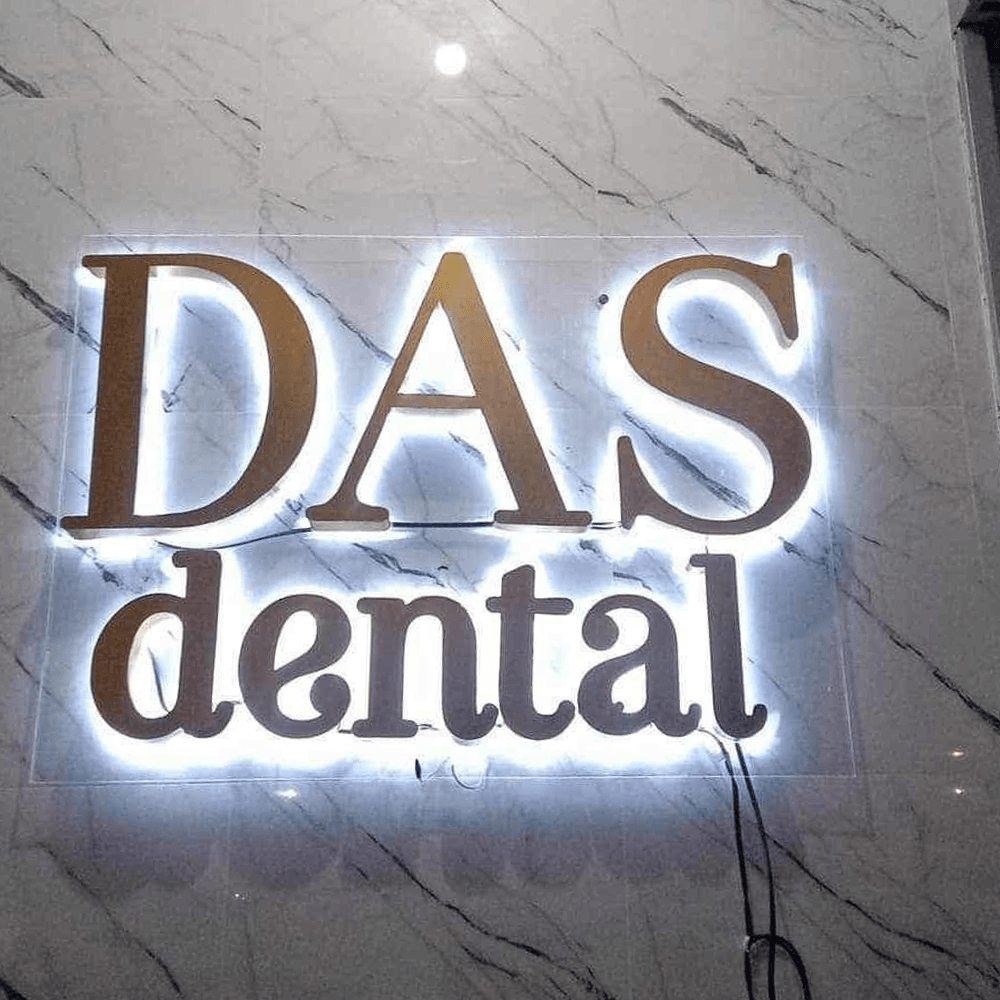 dental wall logo lighting